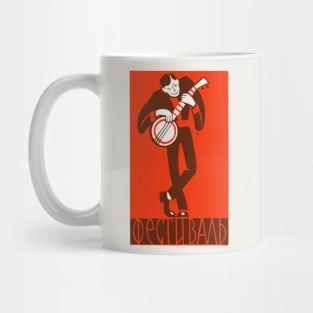 Banjo Player ---- Retro Soviet Poster Aesthetic Mug